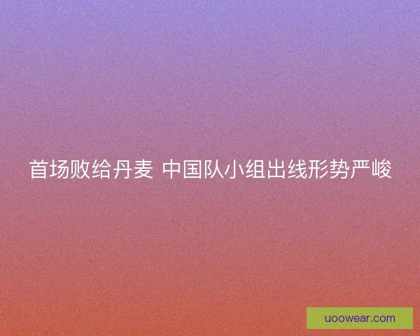 首场败给丹麦 中国队小组出线形势严峻